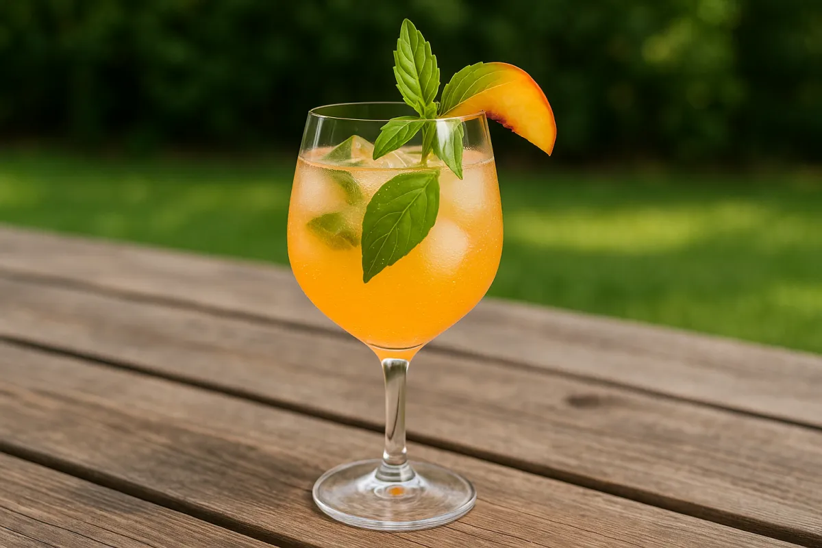 Peach Basil Spritz Recipe
