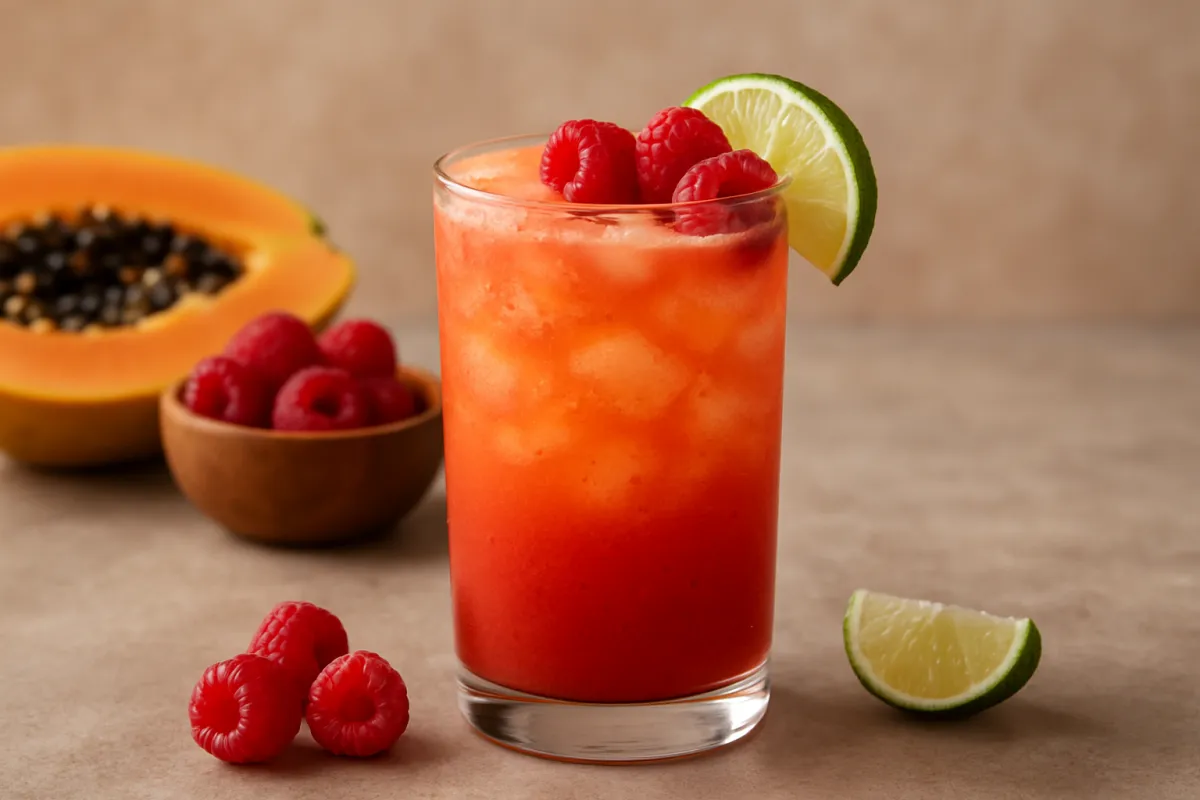Tropical Raspberry Papaya Splash Recipe Image