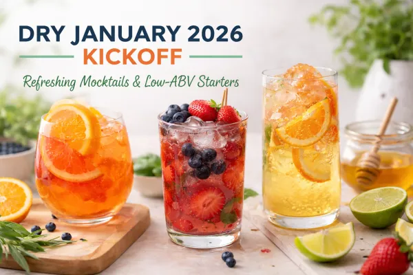 Dry January 2026 Kickoff: Refreshing Mocktails and Low-ABV Starters