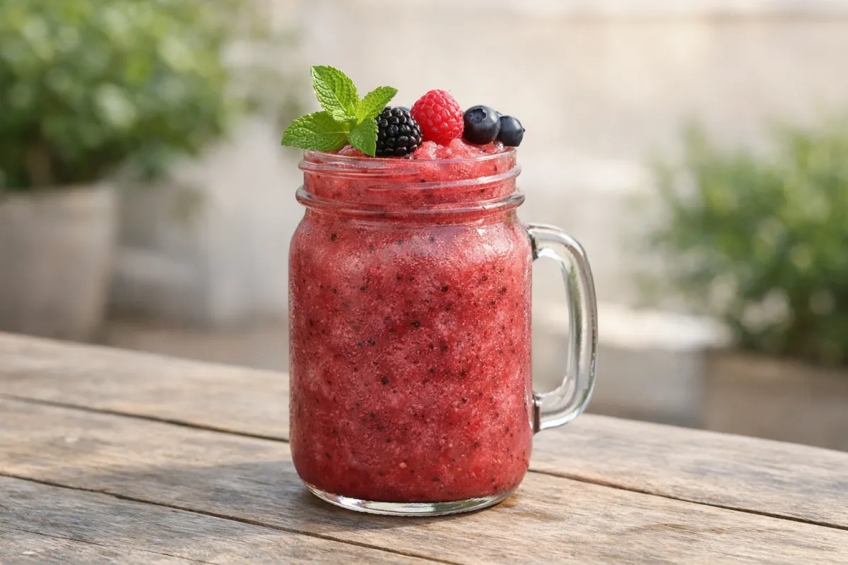 Frozen Berry Lemonade Slush Recipe Image