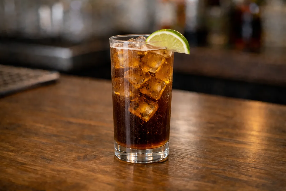 Image of Rum And Coke in a Highball Glass