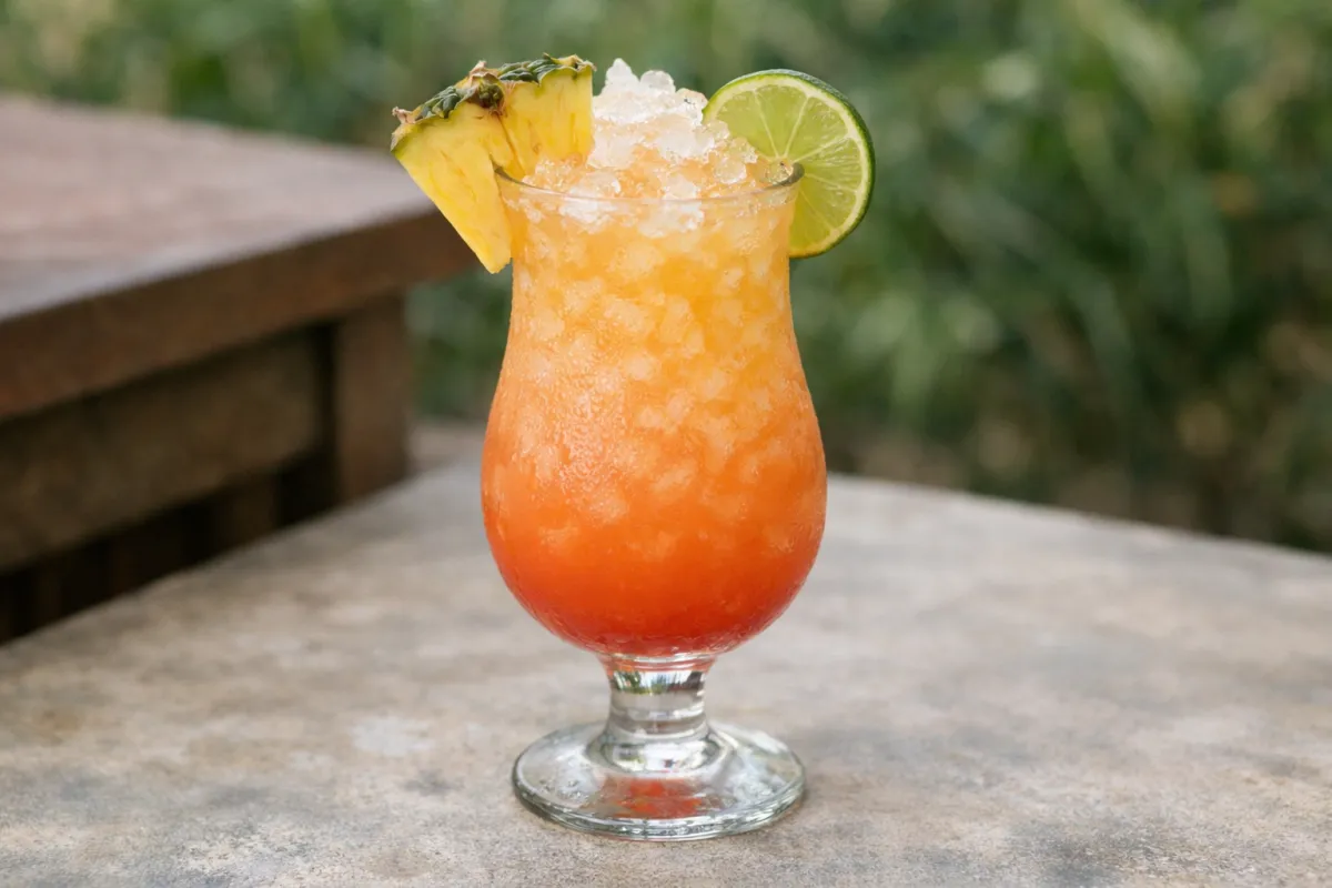 Image of Shanghai Rum Cocktail in a Hurricane Glass