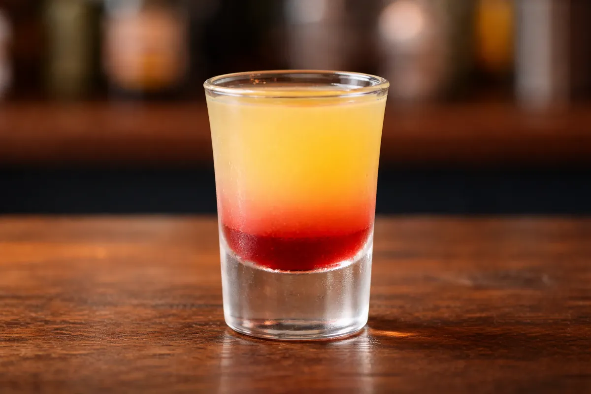Pineapple Upside-Down Cake Shot Recipe Image