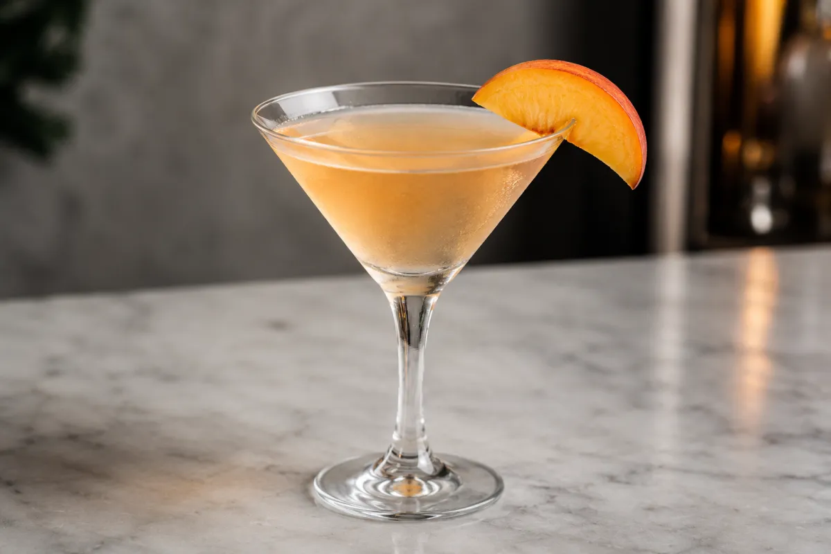 Image of Fuzzy Martini in a Cocktail Glass