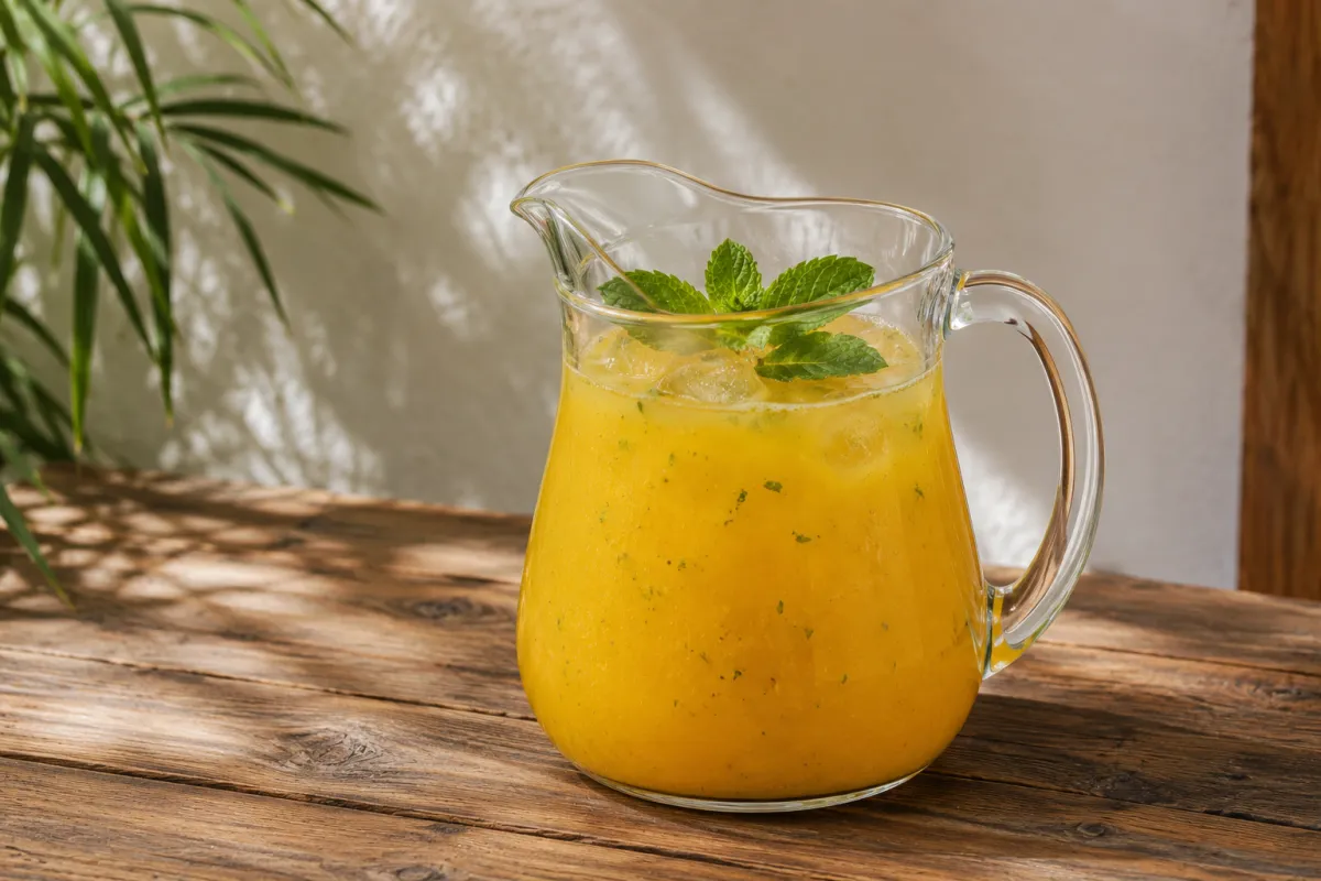 Image of Mango Mint Agua Fresca in a Pitcher