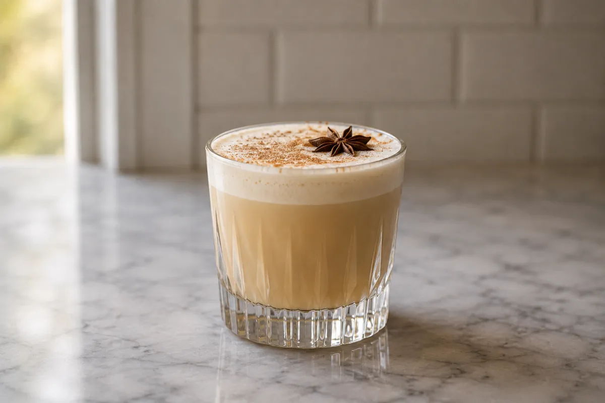 Image of Chai Whiskey Sour in a Whiskey Sour Glass