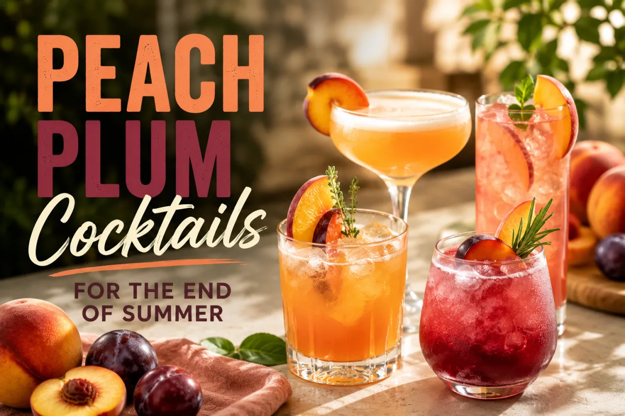 Peach & Plum Cocktails for the End of Summer