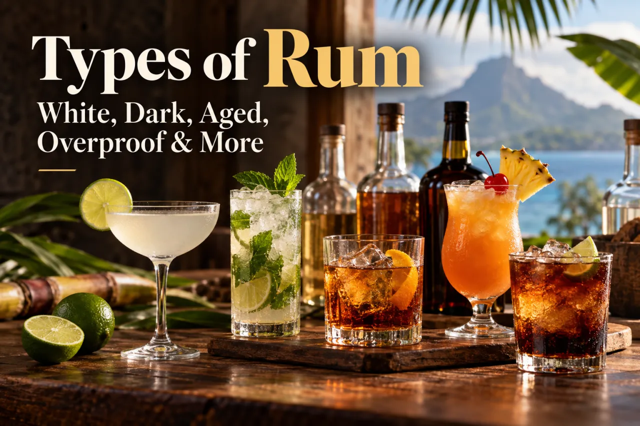 Types of Rum: White, Dark, Aged, Overproof & More