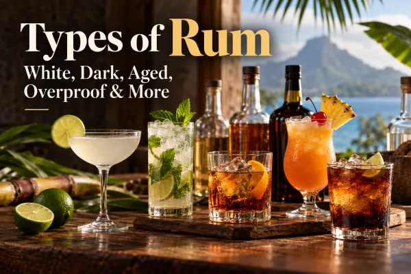 Types of Rum: White, Dark, Aged, Overproof & More