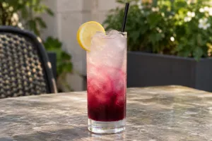 Gin-Cassis Fizz recipe